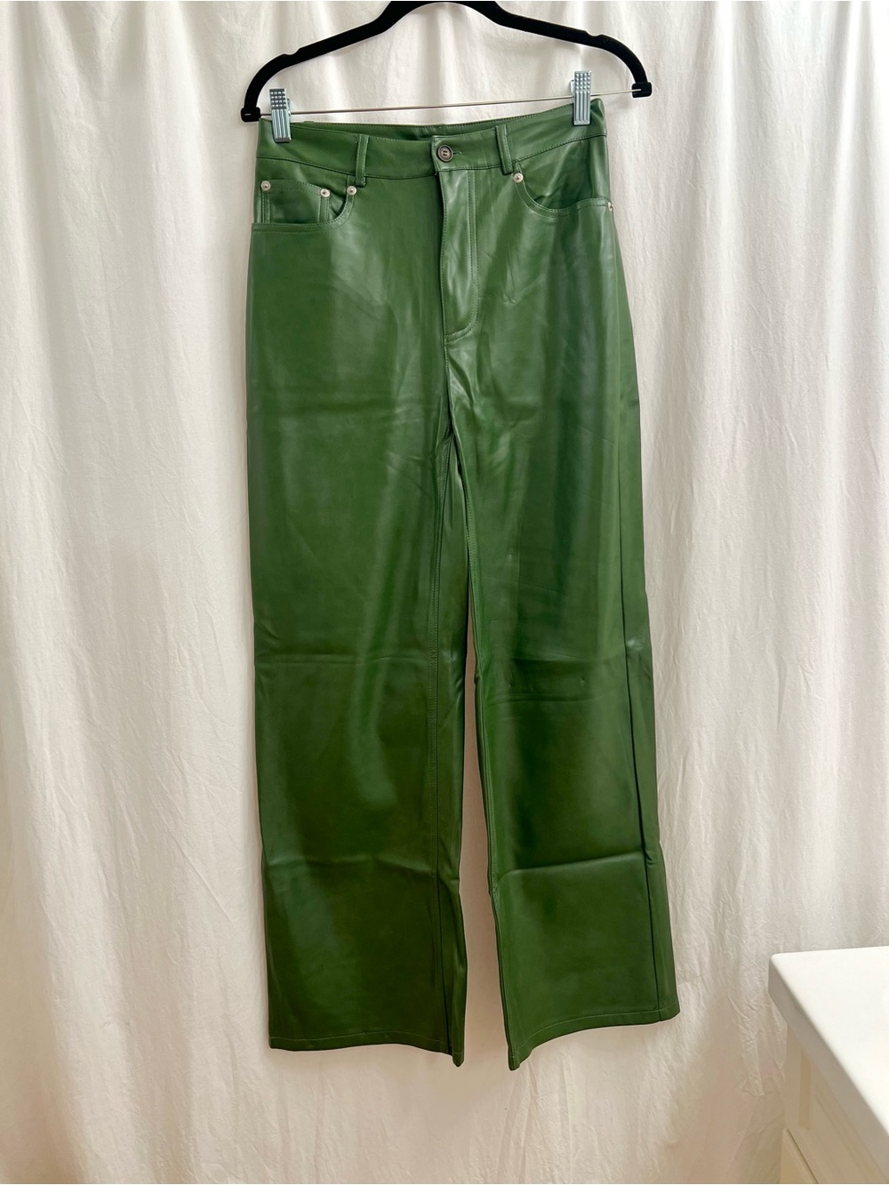 Urban Outfitters Green Wide-Leg Faux Leather Pants